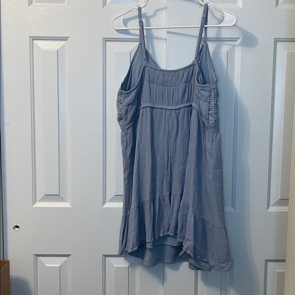 Juniors’ Almost Famous Sleeveless Molded Cup Crochet Bodice Dress Blue Size XXL - Picture 5 of 7